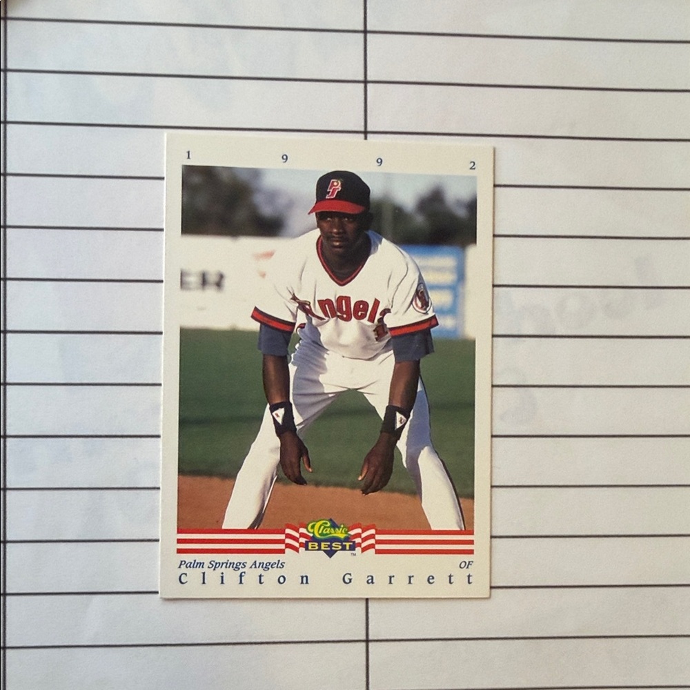 Classic Best Baseball Card - Red and White